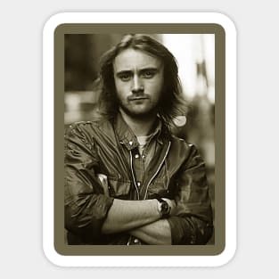 Young Phil Collins Sticker